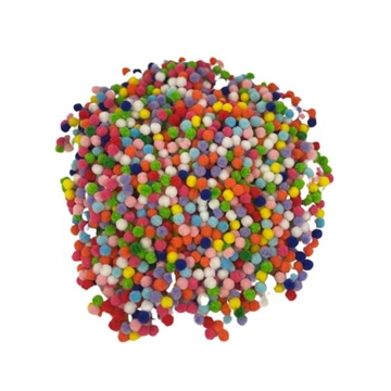 Image de Pompons couleurs assorties 10mm, les 2000